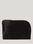 Jigsaw Sophia Calf Hair Pouch Bag, Black