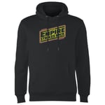 Star Wars Empire Strikes Back Logo Hoodie - Black - XL