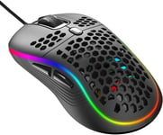 Souris Gamer, Souris Gaming PC avec Effets d'éclairage RGB / 7200 DPI réglable / 6 Boutons programmables - Conception de Souris Ergonomique pour Gaming Ordinateur/Laptop/Mac