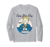 Fallout Video Game Vault Boy Poker Enjoy Your Stay Long Sleeve T-Shirt
