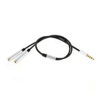 3.5mm Hane till Två Honor 30cm Audio Splitter Kabel - Silver