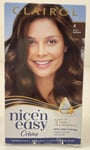 Nice'n Easy Crème Permanent Hair Colour - 4 Dark Brown - Vibrant & Natural-Looki