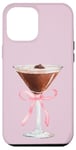 Coque pour iPhone 12 Pro Max Esthétique Rose Matrini Y2K Coquette Espresso Martini Lover