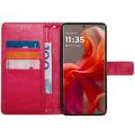 Lommebokdeksel 3-kort Motorola Moto G85 - Rosa