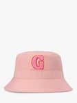 Small Stuff Kids' Intial Bucket Hat,  Pink/Multi