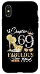 Coque pour iPhone X/XS Womens Chapter 69 Fabulous Since 1956 69th Birthday Queen