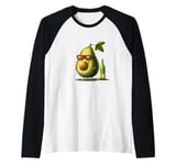 Hangover Avocado with funny Sunglasses Raglan Baseball Tee