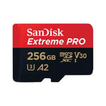 Sandisk Extreme Pro Micro SDHC 256GB Up To 200MB/S Class 10 A2 V30