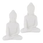 2x Statues bouddha Statuette bouddha Décoration jardin exterieur zen Statue zen