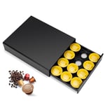 Wrobic Coffee Capsule Drawer ,20 Capsule Coffee Pod Holder Storage Organizer Tray Counter Container Compatible with Originalline and Dolce Gusto,Black