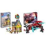 LEGO 43217 Disney and Pixar ‘Up’ House​ Buildable Toy with Balloons & 76244 Marvel Miles Morales vs. Morbius, Spider-Man Building Toy for Boys and Girls with Race Car and Minifigures
