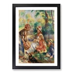 Big Box Art Apple Vendor by Pierre-Auguste Renoir Framed Wall Art Picture Print Ready to Hang, Black A2 (62 x 45 cm)