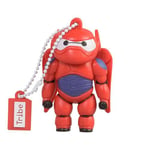 Tribe Disney Big Hero 6 Baymax Armored Clé USB 16 Go Fantaisie Pendrive USB Flash Drive 2.0 Originale Stockage Memoire, Idee Cadeau Figurine 3D, Stockage USB en PVC avec Porte-Clés – Rouge