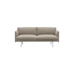 Outline Sofa 2-seter,  Ecriture/polert Aluminum