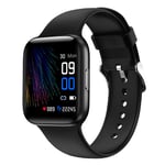 Smart Watch 1.54 inch Touch Screen Activity Fitness Tracker with Heart Rate and Sleep Monitor IP68 Waterproof Sports Pedometer Step Counter for Men and Women Compatible for iPhone Samsung (Black)