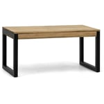 Table basse relevable iCub Strong eco 50x100x52 cm 18mm Noir-Vieilli