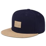 Johnny Urban Casquette Snapback Bleu/Beige Homme & Femme – Cap Dean Fabriqué de Tissu de Haute Qualité - Casquettes de Baseball Stylée & Réglable avec Badge de Logo - Unisexe Taille Unique