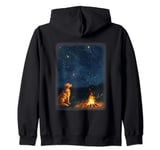 Golden Labrador Retriever t featuring a Campfire Labrador Zip Hoodie