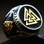 Ring - Nordisk Mytologi - Valknut guld #7