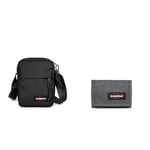 EASTPAK THE ONE Sac Bandoulière, 27 L - Black (Noir) & Crew Single Portefeuille, 27 L - Black Denim (Gris)