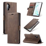 Samsung CaseMe Galaxy Note 10 Plus Vintage kotelot - Tumman ruskea Ruskea