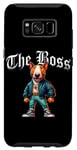 Coque pour Galaxy S8 Veste cool Bull Terrier Dog The Boss Cool pour chien, maman et papa