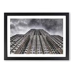 Big Box Art The Empire State Building Vol.1 Painting Framed Wall Art Picture Print Ready to Hang, Black A2 (62 x 45 cm)