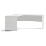 Sarmog - Bureau d'angle gauche moderne en Ossido White 180x169x h76 cm