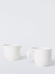 John Lewis + Queensberry Hunt Cupola Bone China Coffee Mug, Set of 2, 380ml, White