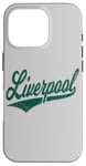 Coque pour iPhone 16 Pro Liverpool England Varsity SCRIPT Maillot de sport classique