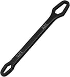 45# Universaali kaksipäinen teräksinen Torx-avain 8-22mm kaksipäätä itsekiristyvä säädettävä jakoavain musta 1kpl