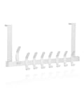 Victoper Over The Door Hanger 2023 Newly Detachable 16 Hooks Lightweight Easy Installation Over Door Coat Hooks Assembly-Free Over Door Hooks for Clothes Towel Bag Robe Bathroom White