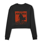 Star Wars The Mandalorian Storm Women's Cropped Sweatshirt - Black - S