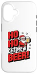 iPhone 16 Ho Ho Ho! Get Me A Beer! 8-bit Santa Christmas Festive Beer Case