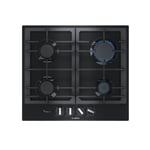 Bosch Series 6 60cm 4 Burner Gas Hob - Black PCP6A6B90