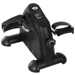 HOMCOM Mini Exercise Bike Portable Pedal Manual Machine Indoor Fitness Black