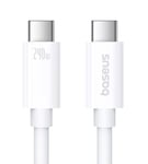 Baseus USB-C til USB-C-kabel 240W, 1,8m - Hvit