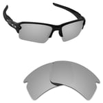 Hawkry Polarized Replacement Lenses for-Oakley Flak 2.0 XL Silver Titanium