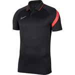 Nike Men's Academy Pro Polo, Anthracite/Bright Crimson/(White), XL