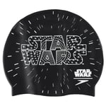 Speedo Star Wars Black Junior Slogan Print Silicone Swim Cap 8 08386C353