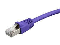 Monoprice Cat6A Ethernet Patch Cable - Network Internet Cord - RJ45, 550Mhz, STP, Pure Bare Copper Wire, 10G, 26AWG, 50ft, Purple