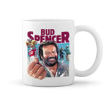 Bud Spencer Football Bulldozer Vintage White Coffee Mug