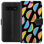 Samsung Galaxy S10 Sort Lommebokdeksel Vattenmelon