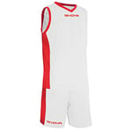 givova Power Tenue de Basket, Homme, Power, Multicolore (Bianco/Rosso)