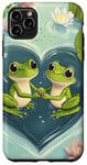 Coque pour iPhone 11 Pro Max Grenouille Cœur Bassin Saint-Valentin