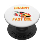 Granny Of The Fast One Race Car Birthday Racing Crew Family PopSockets PopGrip Interchangeable