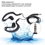 (Black)Swimming Headphones IP68 Waterproof In-Ear Earphones For Running