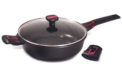 Sauteuse fonte d' aluminium anti adhérant titanium 28cm BAUMALU GRANIT PRO