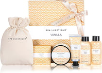 Spa Luxetique Spa Gift Set, 6pcs Vanilla Bath Gifts for Women, Travel Gift Box