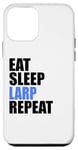 Coque pour iPhone 12 mini Eat Sleep Larp Repeat Live Action Jeu de rôle